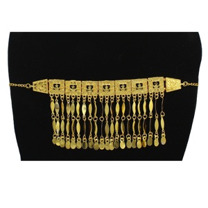 Colliers plaqué or micro formant ensemble de bijoux de mariage et traditionnels cadeau pour les femmes en cuivre et laiton Martasha - Product Image 6