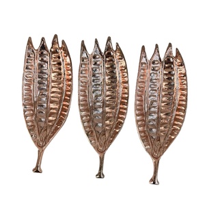 ชุดชามผลไม้แห้ง3ใบสำหรับใช้ในบ้านและงานปาร์ตี้ผิวเคลือบทองแดงและทำด้วยมือโลหะอลูมิเนียม - Product Image 1