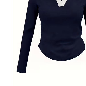 <b>Top</b> Selling Customized Price Women Full Sleeve for Shirt Cotton Blend Collared T Shirt Casual Office Wear Breathable Knitted - Product Image 4