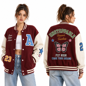 Chaqueta de Béisbol Holgada para Mujer, Otoño/Invierno, Cuello Alto, Cierre de Cremallera, Bolsillos con Cordón, Diseño Nuevo Sehe Fashion 2026 - Product Image 3