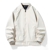 Veste Softshell Homme Tendance Décontractée à Col Montant et Fermeture Éclair, Doublure Nylon Beige, Respirante et Écologique pour l'Automne