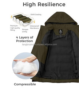 2024 personnalisé haute qualité hommes High Street à capuche doudoune 100% Nylon support OEM mode Style grande taille hiver lettre vierge - Product Image 3