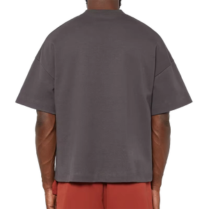 T-shirt Homme Oversize en Coton de Haute Qualité avec Impression en Relief, Style Vintage, Épaules Tombantes, Luxe, Grammage Lourd, Coupe Boxy Courte Personnalisée - Product Image 2