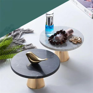 <b>Marble</b> <b>Cake</b> <b>Stand</b> With Brass <b>Stand</b> Round Rim Pedestal Fruit <b>Stand</b> Dessert <b>Cake</b> Display <b>Stand</b> Best Price - Product Image 6