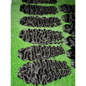 Natural <b>Curly</b> Hair Vendors Natural Virgin Indian Hair 100% Unprocessed Hair <b>Bundles</b> Sale Wholesale Price - Product Image 5