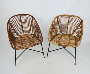 Wholesale Bamboo Rattan Lounge Chair Handwoven Seat with Metal Frame for Hotel Resort Living Room Furniture OEM ODM - Product Image 4
