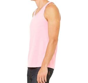 Camiseta sin mangas rosa para hombre, chaleco deportivo de algodón transpirable, ropa de gimnasio, camiseta sin mangas suave, camisetas sin mangas al por mayor, ropa deportiva informal de verano - Product Image 3