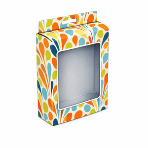 Custom Full Color Printed Cardboard Hanging Paper <b>Boxes</b> with Plastic Window - Product Image 3