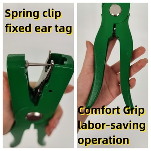 Green Ear Tag Applicator Plier With Yellow And Green Tags For Dog Identification Veterinary Equipment Durable Ear Tag Applicator - Product Image 4