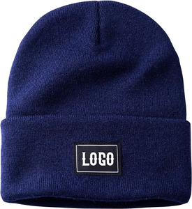 Gorros Unisex de Punto Acrílico 100% Jacquard de Color Sólido para Invierno, Gorros Personalizados con Logotipo, Gorros de Punto de Alta Calidad - Product Image 6