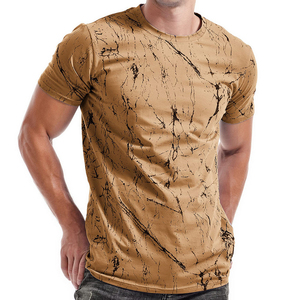 T-shirt en coton pour homme, été 2025, couleur unie, col rond simple, extensible, coupe ajustée, fabriqué au Pakistan - Product Image 2