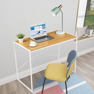Scrivania per computer in MDF bianco con Triamine 100x50x75cm - Product Image 2
