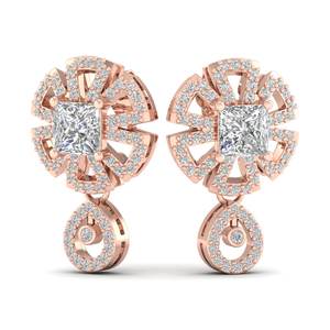 REYES Nuevo Diseño, Pendientes de Plata de Ley 925 con Moissanita Certificada GRA, con Cierre de Rosca, Joyería Fina para Mujer - Product Image 1