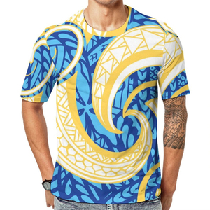 Camisetas de Diseño Polinesio de Alta Calidad para Hombre, Holgadas, a la Moda, Precio al por Mayor, Talla Grande y Tejido de 180 Gramos - Product Image 4