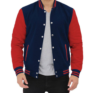 แจ็คเก็ต Letterman Varsity สำหรับผู้ชาย คุณภาพดีที่สุด ตัวเสื้อทำจากผ้าขนสัตว์ แขนเสื้อทำจากหนัง แจ็คเก็ต Varsity สำหรับผู้ชาย - Product Image 1