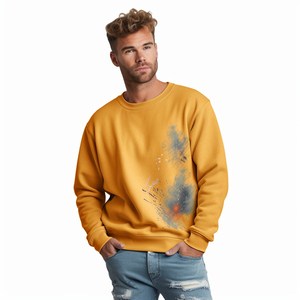 Sudadera de Cuello Redondo con Estampado Tie-Dye para Hombre, Corte Regular, Tejido de Algodón, Estilo Casual para Otoño - Product Image 6