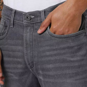Nouvelle Collection 2024 – Jean Homme Coupe Droite Imperméable, Denim Déchiré Uni, Style Urbain, Qualité Supérieure, Tenue Décontractée, OEM - Product Image 6