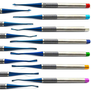 Instruments dentaires, kits dentaires, élévateurs de luxation dentaire, periotomes PDL, instruments d'extraction radiculaire, ensemble en acier inoxydable, manuel - Product Image 6