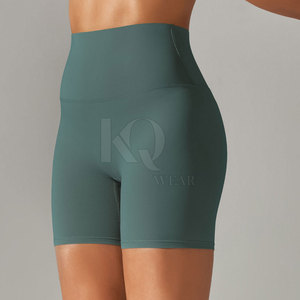 Shorts cyclistes taille haute tendance pour femme – Tissu respirant extensible, séchage rapide, écologique – Idéal pour le fitness, la gym, la course et le yoga - Product Image 5