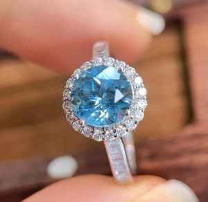 Anillo de Aguamarina Santa María Hecho a Mano, Joyería Fina de Lujo, Regalo de Compromiso o Boda para Mujer, Elegante y Único - Product Image 2