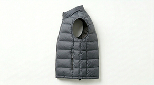 Chaleco Acolchado de Invierno para Hombre de Calidad Premium, Cuello Alto, Cortavientos, Informal, Color Sólido, Relleno de Poliéster, Cierre de Cremallera - Product Image 4