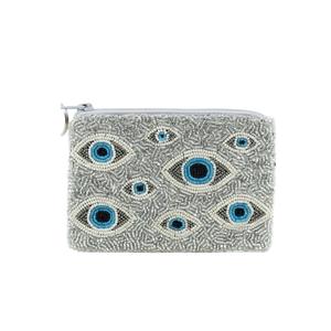 Elegante monedero bordado con cuentas de semillas para mujer, monedero de lujo hecho a mano con cuentas de semillas bordadas. - Product Image 6