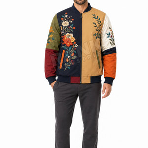 Veste d'hiver pour homme brodée en gros, logo et design personnalisés avec service OEM, veste brodée pour homme - Product Image 2