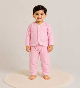 Conjunto de Pijama de Algodón para Bebé, Unisex, Color Sólido, Bonito Conjunto de Pijama - Product Image 3