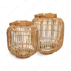 Vietrustic Stylish Woven <b>Lantern</b> Light <b>Hurricane</b> Candle Holder Bamboo Rattan <b>Lantern</b> Outdoor Hanging <b>Lanterns</b> - Product Image 3