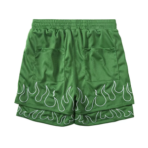 Shorts brodés en maille 100% polyester à double couche, personnalisés pour enfants, hommes, femmes, printemps, hiver, services OEM ODM - Product Image 3