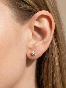 Factory Price 925 Silver 18K <b>Gold</b> Plated <b>Earring</b> Round-Cut VVSD Moissanite Prong Setting <b>Earring</b> Birthday Gift Everyday <b>Earring</b> - Product Image 4