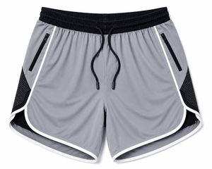 Shorts de sport pour hommes à séchage rapide, taille mi-haute, avec cordon de serrage, style décontracté, couleur unie, design à rayures latérales, en toile écologique - Product Image 4