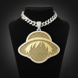 Straw Hat Pirate Hero <b>Iced</b> <b>Out</b> Pendant Necklace Fine Jewelry Pendants & Charms VVS Moissanite Hip Hop <b>Chain</b> - Product Image 3