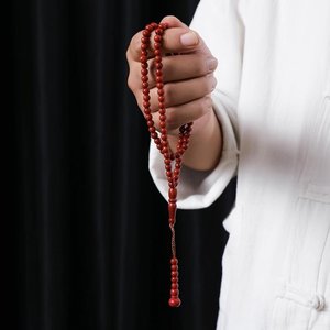 Chapelet de prière en résine, perles d'ambre, Misbaha, chapelet pour musulmans, cadeau de l'Aïd, accessoire de fabrication de bijoux islamiques, vente en gros de Tasbih - Product Image 4