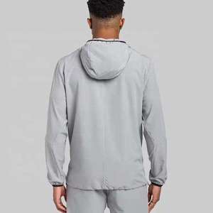 Custom Logo Men's Lightweight Windbreaker Jacket Waterproof Outdoor Sports Hooded Windcheater Breathable Activewear Sport <b>Coat</b> - Product Image 3