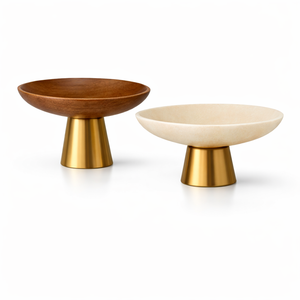 Elegantes Cuencos Decorativos de Resina Verde con Base Dorada para Decoración del Hogar, Centro de Mesa, Juego de Cuencos de Resina de Lujo - Product Image 2