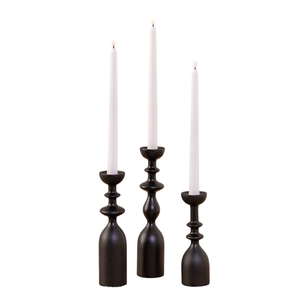 Portavelas de madera Low Moq Proveedor al por mayor Juego hecho a mano de 3 piezas Hecho de portavelas de madera de mango para Decoración - Product Image 2