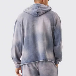 Mens Cotton Fleece Oversized <b>Hoodie</b> Blank <b>Plain</b> Pullover Casual Hooded Sweatshirt Custom Logo Loose Fit Streetwear Autumn - Product Image 5