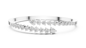 TRENDY LAB GROWN CUT DIAMOND STIFF BRACELET SET 18KT ROSE GOLD RHODIUM PLATED LUXURY GIFTING PARTY WEDDING DAILY OFFICE WOMEN - Product Image 5