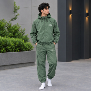 Men Elastic Cuff Windbreaker Jacket Lightweight Outdoor Shell Custom Made for Private Label Fashion Collections - Product Image 1