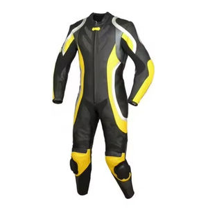 Combinaison en cuir de vachette imperméable et confortable pour la moto, coupe-vent, à prix raisonnable, pour la moto et la course - Product Image 2