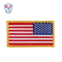 Patch drapeau américain bleu brodé, fabriqué directement en usine, patchs drapeau inversé, emblème brodé, décoration de sac, badge uniforme