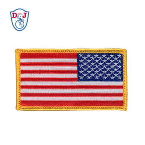 Direct Patch Factory Blue USA Flag Patch <b>Embroidery</b> Reverse Flag patches Embroidered Emblem Bag Decoration Uniform Badge - Product Image 3