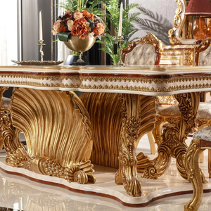 Juego de Comedor de Madera de Caoba Sólida de Lujo Europeo, Tallado a Mano, Estilo Palacio Francés, Muebles de Mesa y Sillas de Alta Gama - Product Image 6