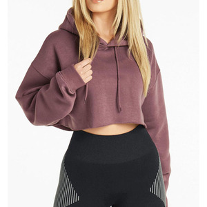 Sudaderas Cortas para Mujer, Mezcla de Felpa, Ajuste Atlético, Cómodas, Ropa Casual para Mujer, Estilo de Vida Activo - Product Image 1