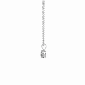 Radiance Reverie Lab Grown 0.50 Carat Brilliant Cut Solitaire Diamond <b>Pendant</b> <b>Necklace</b> 18K White <b>Gold</b> for Wedding Occasions - Product Image 3