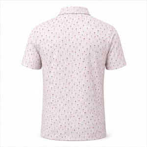 Camisa Polo Trackstar para Hombre, Color Rosa, con Estampado de Pelota de Golf, Manga Corta, Cuello con Botones, Camisa Deportiva Informal, Logotipo Personalizado - Product Image 5