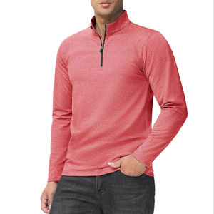 T-shirt de sport athlétique 100 % polyester pour homme, décontracté, à manches longues, séchage rapide, anti-humidité, coupe ample, design uni pour la course à pied - Product Image 3