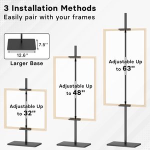 Modern Metal Hotel Furniture Display Easel <b>Adjustable</b> Standing Frame <b>Table</b> Display Stand with Marble Top for Wedding Events - Product Image 1