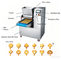 Machine automatique à macarons et biscuits avec extrudeuse pour boulangerie